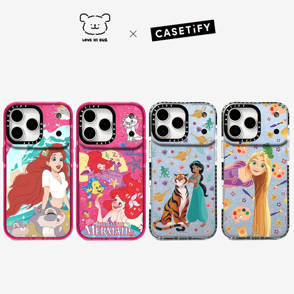 Glitter การ์ตูนเจ้าหญิง Series เคสโทรศัพท์สําหรับ iPhone 17 Pro Max 17 Air 16 15 14 13 12 11 กันกระแทกป้องกันปลอกอ่อน