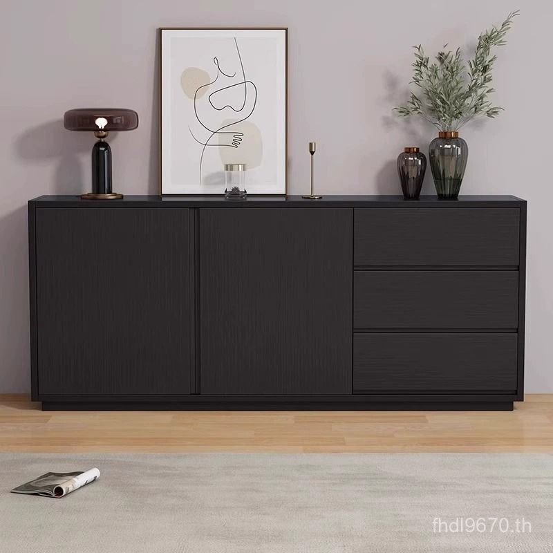 Simple Locker Storage Locker ตู้ข้างรับประทานอาหารตู้ห้องนั่งเล่นในครัวเรือนแบบบูรณาการสีดําห้องครัว