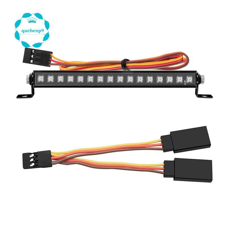 [Fast Q9]โลหะ 16 LED 8 โหมดไฟหลังคาบาร์โคมไฟหลังคาอะไหล่ทดแทนสําหรับ TRX4M TRX4-M 1/18 RC Crawler รถ