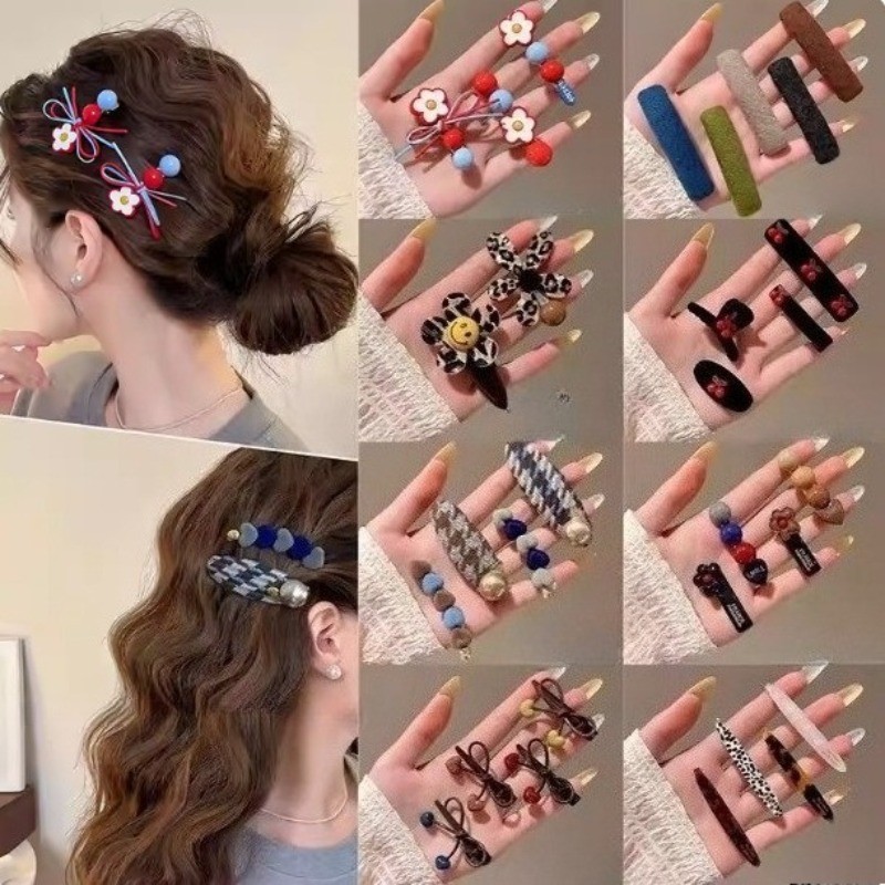 ชุดอุปกรณ์แต่งผม 2 ชิ้น สไตล์เกาหลี สำหรับผมม้าและทรงผมอื่นๆ - รูปที่ 4