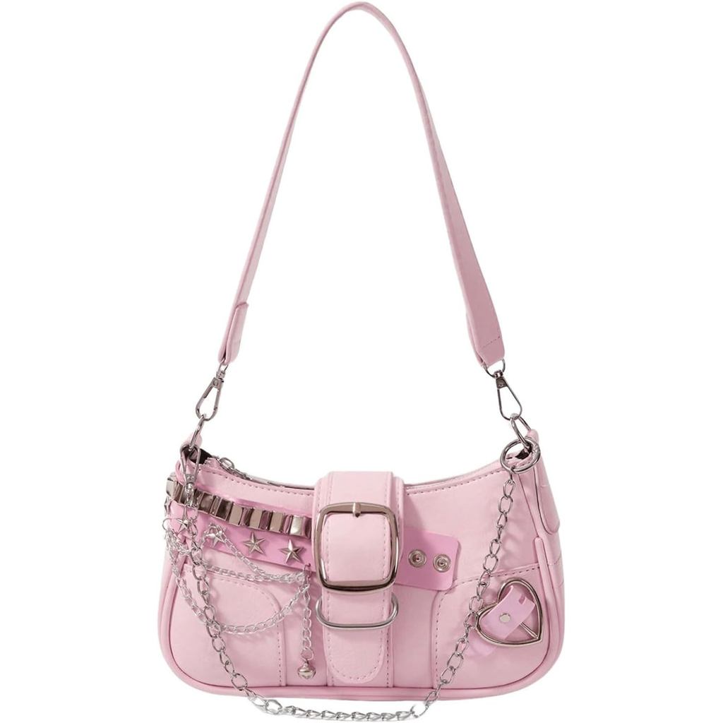Verdusa Women's Y2K Star Design Mini Chain Hobo Bag