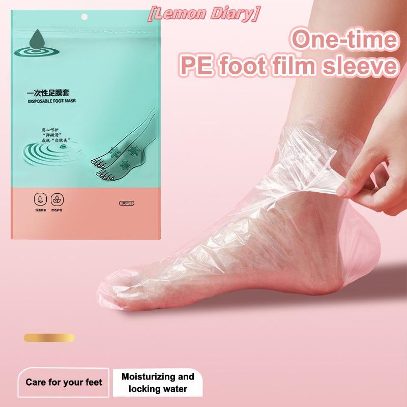 แอลดี| 100 ชิ้นโปร่งใสทิ้งถุงเท้า Detox SPA ครอบคลุม PE พลาสติกฟุตฟิล์มป้องกันการติดเชื้อ Chapped Feet Care Pedicure เครื่องมือใหม่