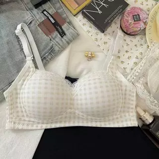 #504 เสื้อในลายตาราง บางเบาหยืดหยุ่นกระชับอกหย่อนคล้อย ปรับสาย ใส่สบาย เซ็กซี่ ราคาถูก สุดฮิต ราคาถูก