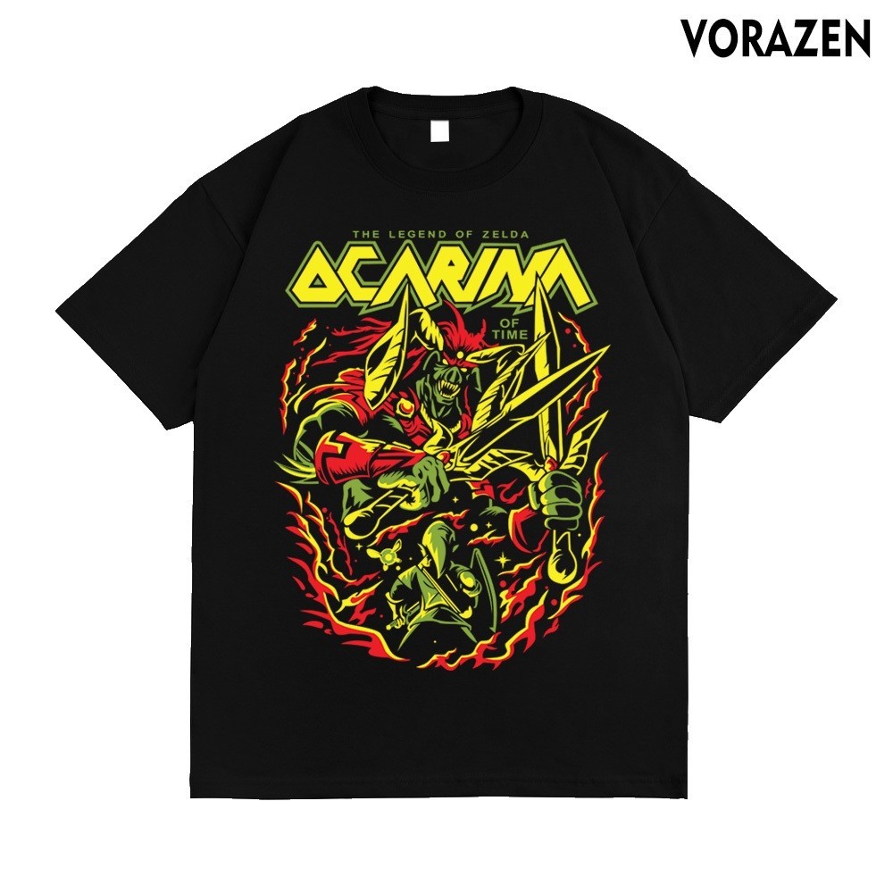 จัดส่งภายใน 24 ชั่วโมงT-Shirtเสื้อยืด LINK VS GANO THE LEGEND OF ZELDA OCARINA OF TIME | เสื้อยืด GA