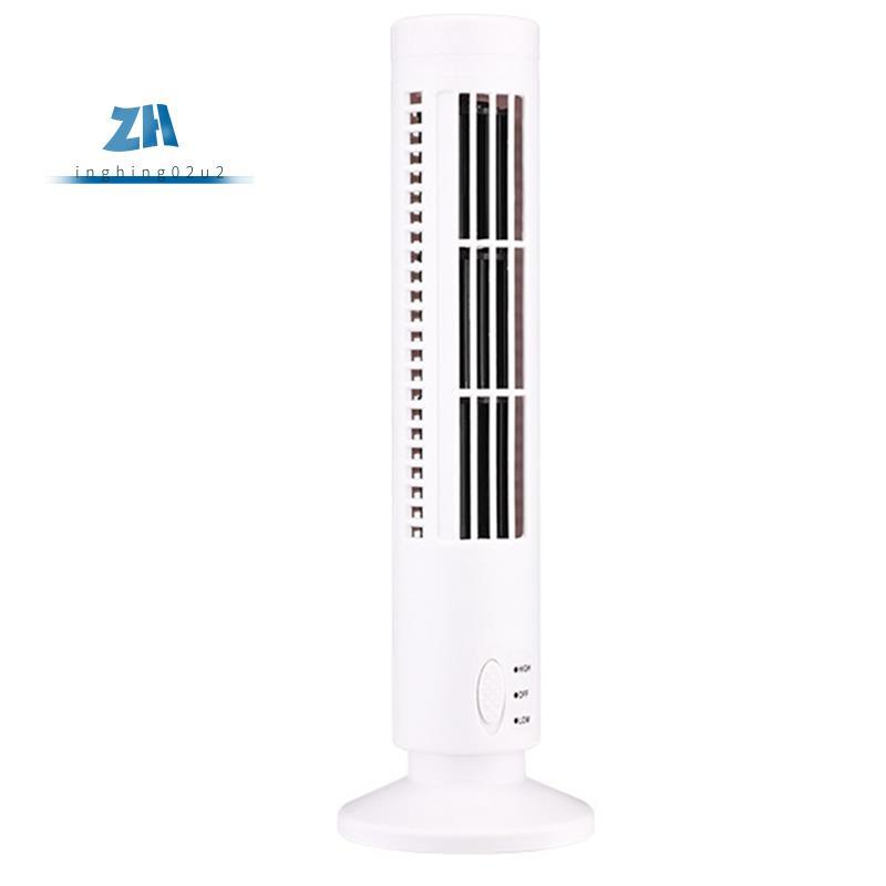 ใหม่ USB Tower Fan Bladeless Fan Tower พัดลมไฟฟ้า Mini Vertical Air Conditioner, Bladeless Standing 