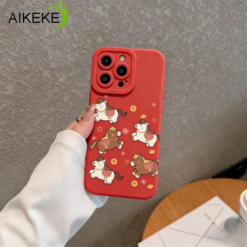Simple ปีใหม่น่ารัก Pony เคสโทรศัพท์สําหรับ Realme GT7 GT6 GT Neo 7 6 SE GT5 GT2 GT Explorer Master 
