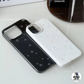 ดาวน่ารักและเรียบง่าย เคส เคสไอโฟน11 For IPhone 15 11 13 12 16 14 Pro Max XR XS X Max 8 7 Plus เปลือกอ่อน เรียบง่าย Case