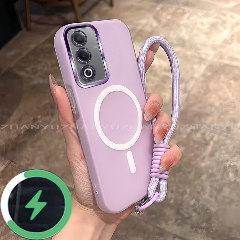 เหมาะสําหรับเคสโทรศัพท์ OPPO A3 PRO ใหม่ minimalist anti jelly drop แหวนชาร์จแม่เหล็ก soft Case GD01