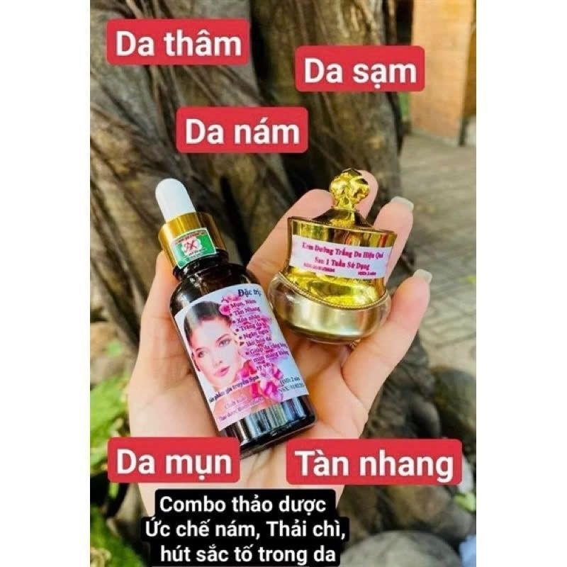 Daigou เวียดนามนําเข้าไวท์เทนนิ่งชุดร้านเสริมสวย ComboserumfaceKemtaitao1.20 ff