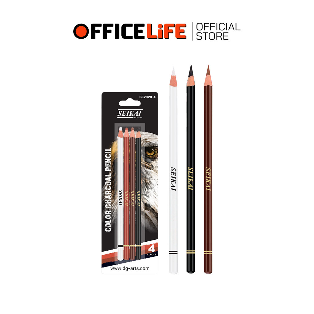SEIKAI (เซไค) ดินสอและชุดดินสอไม้ ดินสอไม้ชาโคล ดินสอ Charcoal รุ่น SE2828 ( 1 แท่ง ,1 ชุด )