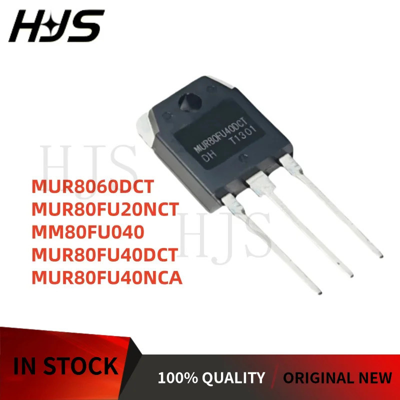 5PCS MUR8060DCT MUR80FU20NCT MUR80FU40DCT MUR80FU40NCA MM80FU040 TO-3P ทรานซิสเตอร์ในสต็อก