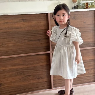 พร้อมส่ง ❤️ชุดเด็กลายทาง ชุดพี่-น้อง เด็กผู้ชาย ลายทางคอกลม+ชุดสาวลายทาง ใส่สบาย ดูดี
