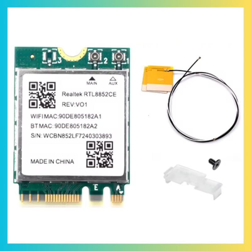 WiFi 6E RTL8852CE M.2 การ์ดเครือข่ายสําหรับ 10/11 2.4/5/6GHz การ์ดเครือข่ายกลอง.th