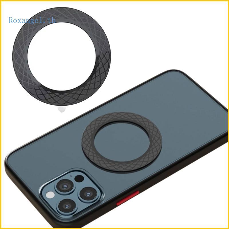 ROX โทรศัพท์แผ่นแม่เหล็กชาร์จแผ่นกาวสําหรับสมาร์ทโฟนอุปกรณ์แหวนโลหะแม่เหล็ก 1PC