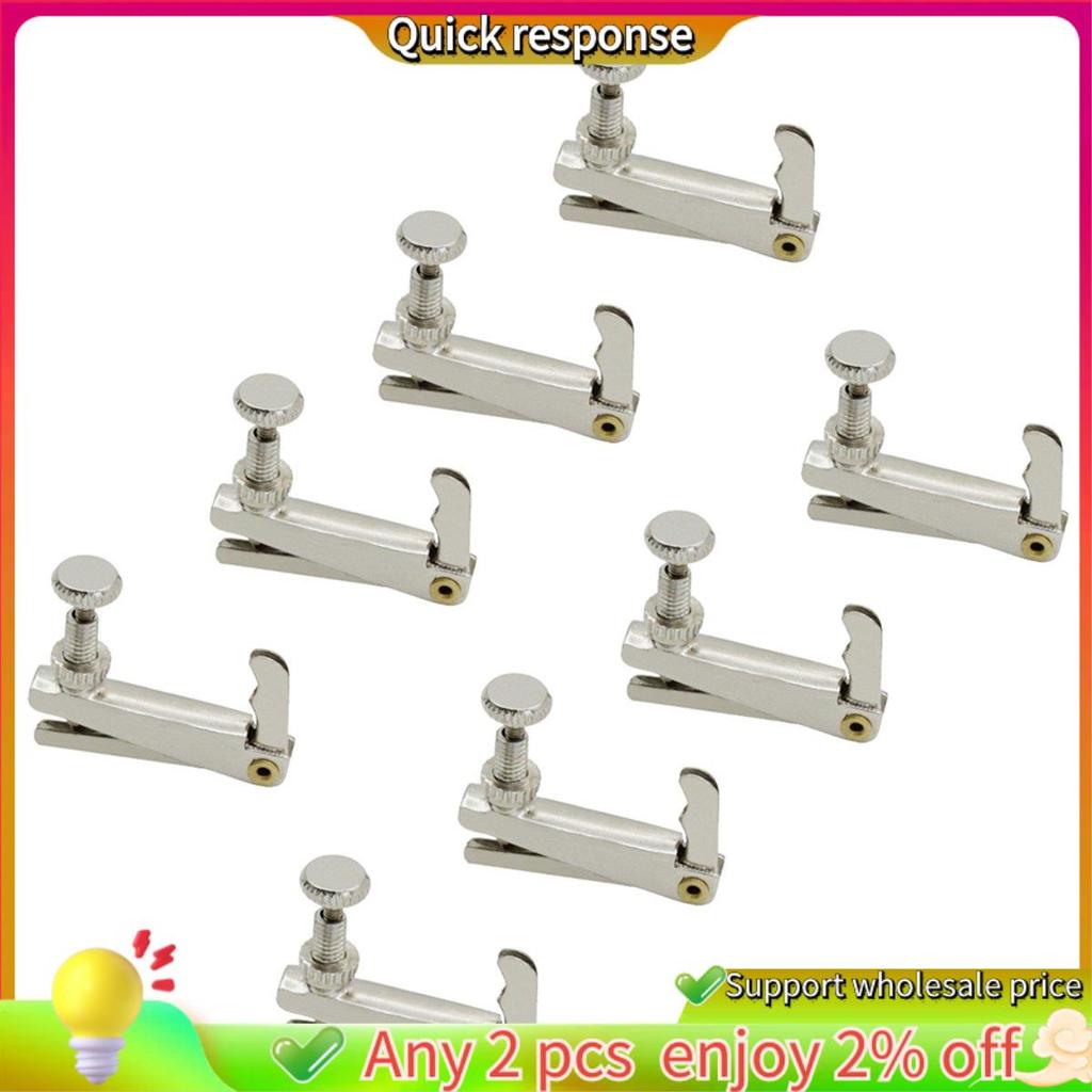 ในสต็อก-Violin Fine-Tunning 3/4/4/1/2 จูนเนอร์โลหะไวโอลิน String Hook Tuning Tuner