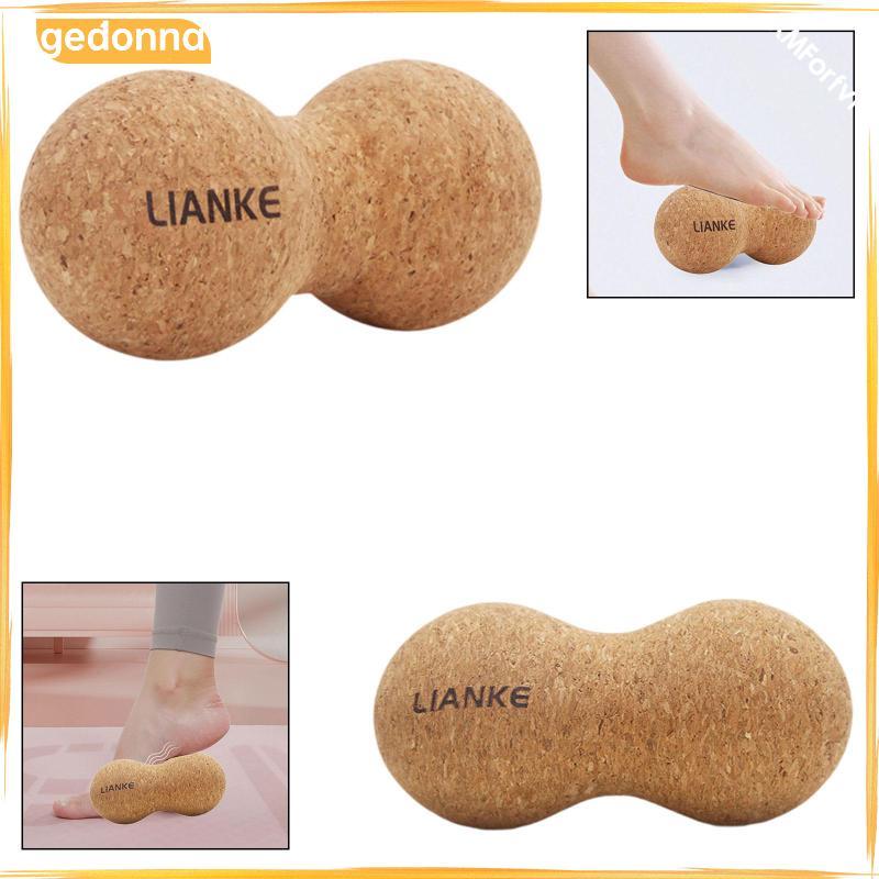 [gedonna] ลูกบอลนวดคอร์ก Sturdy Fascia Ball เครื่องมือออกกําลังกายที่ใช้งานได้จริง รูปทรงถั่วลิสงสําหรับกล้ามเนื้อนวดเนื้อเยื่อลึก หลัง เท้าโยคะ