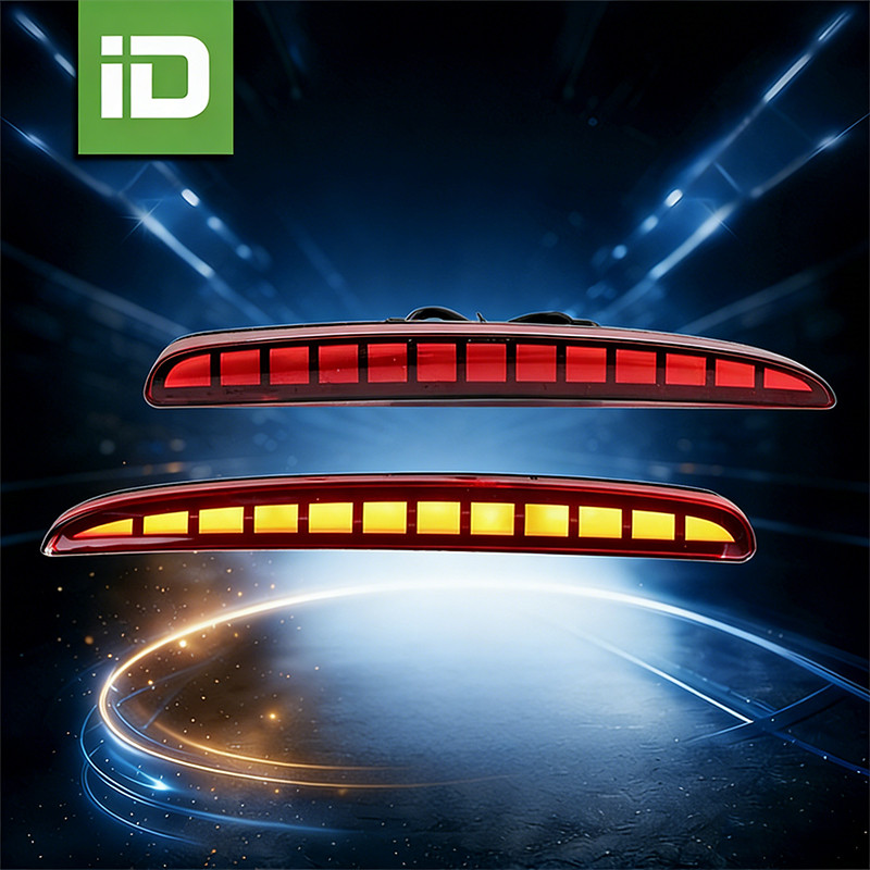 CARiD สําหรับ Honda Civic 2016-2019 Hatchback ไฟรถยนต์รถยนต์ LED กันชนด้านหลัง 3-in-1 ฟังก์ชั่นด้านห