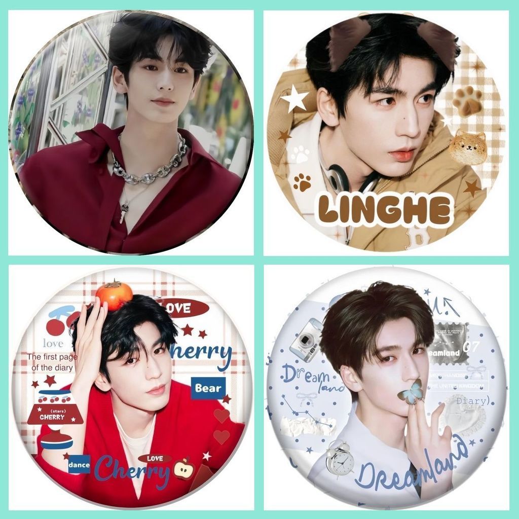 ป้ายโลหะ Zhang Linghe Bar Chi Star Support Badge Pain Bag สำหรับสะสมและตกแต่ง