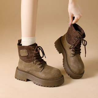 แฟชั่นรองเท้ามาร์ตินบูทผู้หญิง แบบหนาและกันลื่น