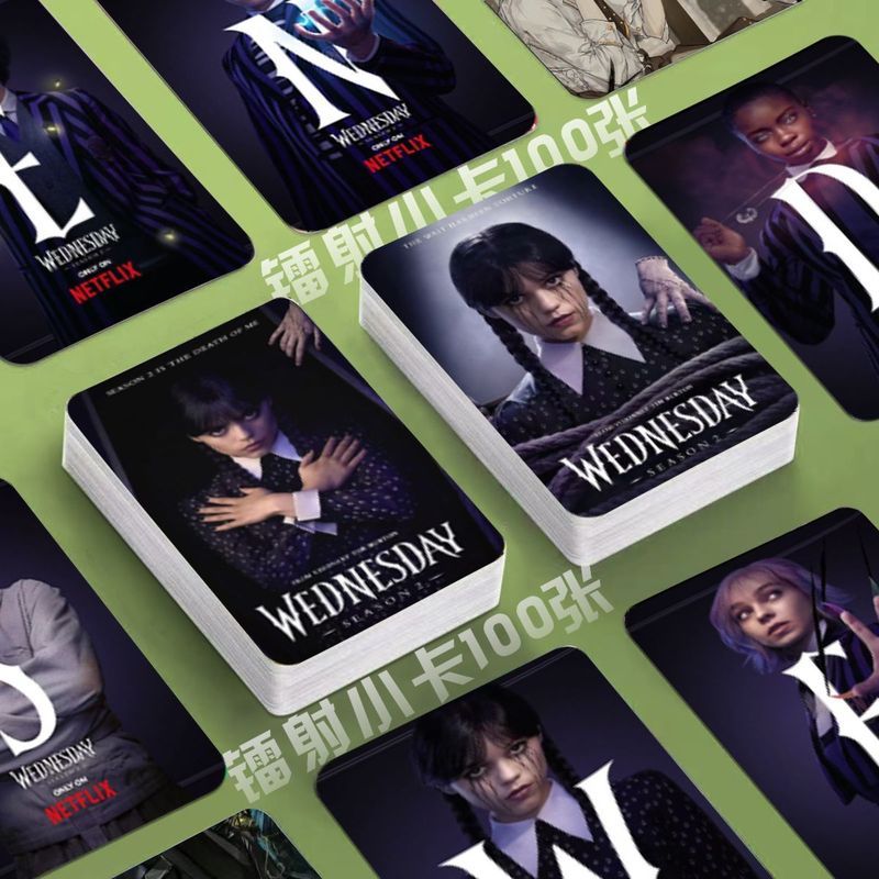 Wednesday Second Season Laser Photocard Janena Altega Emma Miles 10 ซม.รอบมุม lomo Card