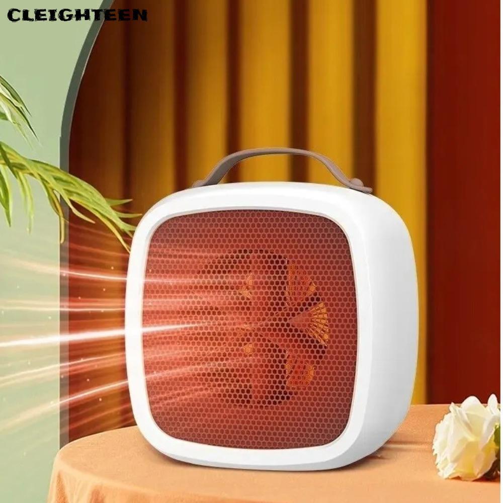 CLEIGHTEEN เครื่องทําความร้อนไฟฟ้า,แบบพกพา 500W Desktop Warm Air Heater, พัดลมทําความร้อนขนาดเล็กน้ํ
