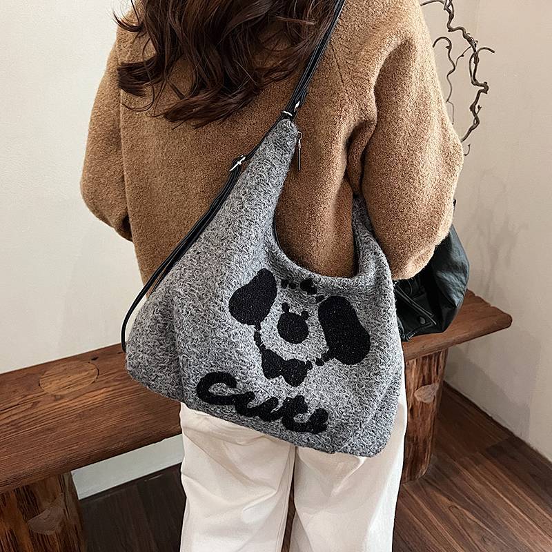 Cartoon Plush Bag Shoulder Cute Fashion Autumn and Winter Crossbody Bag GD5J