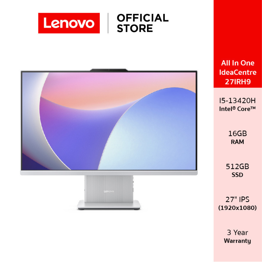 [ผ่อน 0%]Lenovo IdeaCentre AIO 27IRH9(F0HM00GUTA) Intel I5-13420H 16GB SSD 512GB 27" IPS