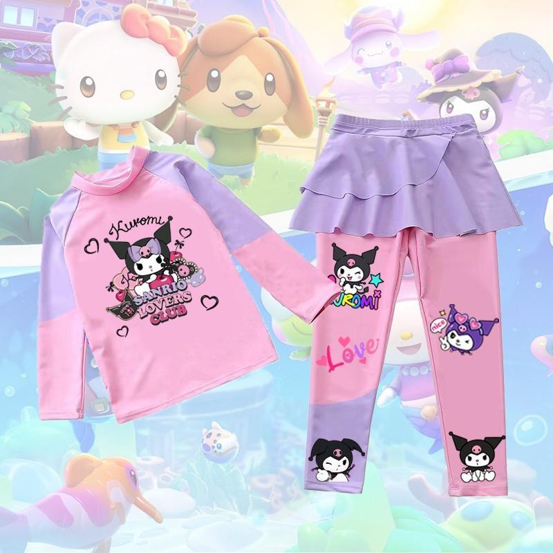 PINKชุดว่ายน้ำเด็กผู้หญิง งานเซ็ท2ชิ้น เสื้อแขนยาว*กางเกงขายาว เนื้อผ้ากันยูวี รูปที่ 6