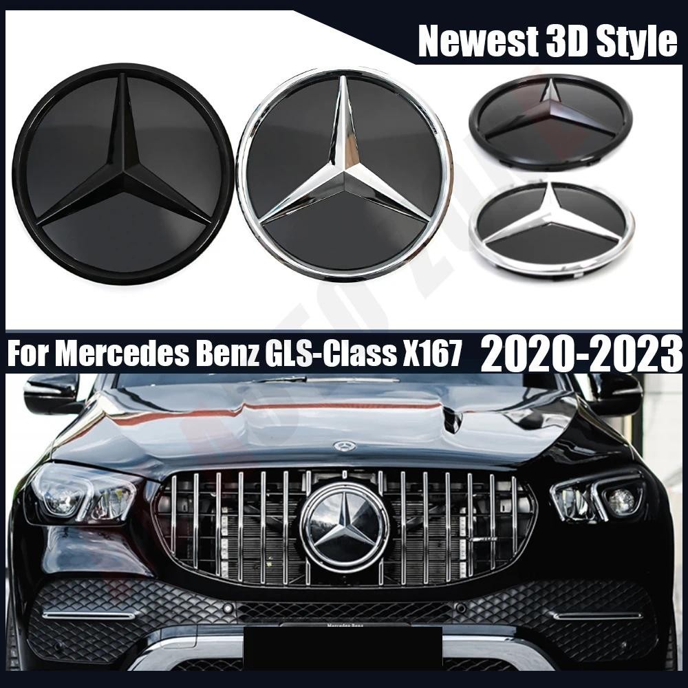 สําหรับ Mercedes Benz GLS-Class X167 2020-2023 GLS350 GLS400 GLS500 GLS550 ใหม่ล่าสุด 3D เงินและสีดํ