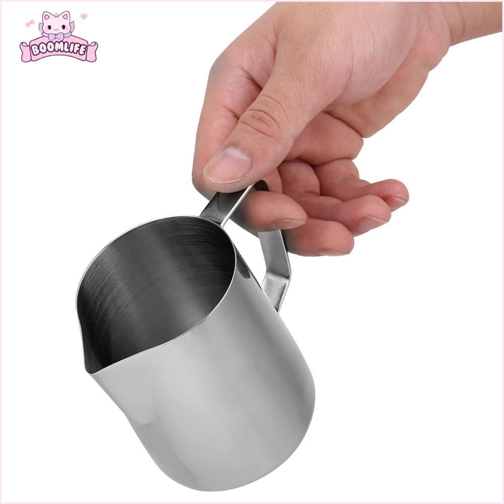 BOOMLIFE เหยือกสแตนเลส, 150ML ความจุเงินนม Frothing Pitcher, Latte Art หนาออกแบบสแตนเลส Latte Art Pi