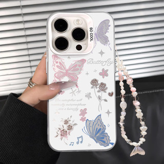ผีเสื้อ สีชุบIMDเคส สําหรับ Samsung A56 A55 A07 A17 A37 A06 A16 A05S A15 A54 A22 A26 A35 A36 5G กันกระแทก เคสโทรศัพท์