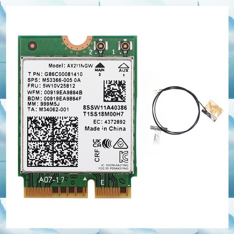 [WSB] WiFi 6E AX211NGW Tri Band 2.4G/5G/6Ghz การ์ดเครือข่ายไร้สาย Wifi สําหรับบลูทูธ 5.2 AX211 M.2 C