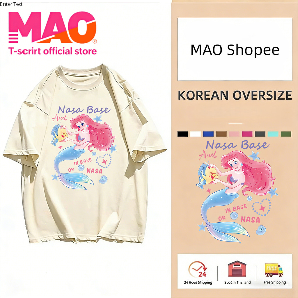 COD✅ (จัดส่งในกรุงเทพฯ) MAO Shop เสื้อสั้นแขนกับลายการ์ตูนน่ารัก สำหรับฤดูร้อน หายใจได้ดี ใส่สบาย - รูปที่ 2