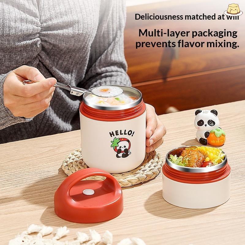 [GZ] 460ml กล่องอาหารกลางวันความร้อน 304 สแตนเลสรั่วอาหารแบบพกพาขวดความร้อนฉนวนถ้วยซุป Bento Thermos