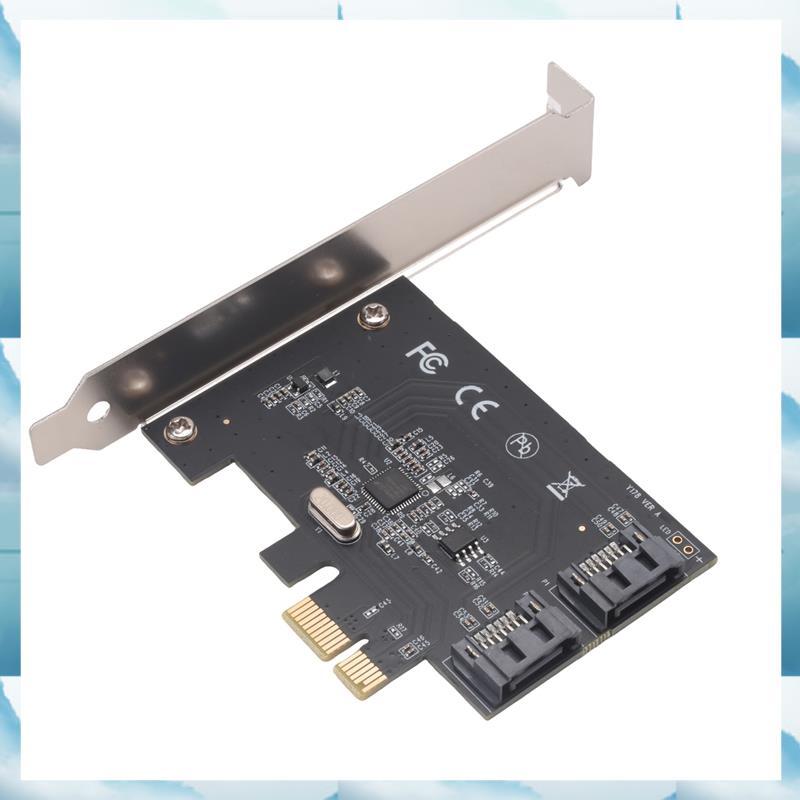 [WSB] การ์ดขยาย PCI-E เป็น SATA3.0 6Gbps 2-Port อะแดปเตอร์ขยายบอร์ด ASM1061 ชิปสําหรับ Win11/10/7