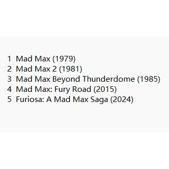 Blu-ray American Series Mad Max 1-5 (2024) Box Set BD25 5 แผ่น A0101 ราคา ถูกที่สุด ดีลบีเคเค แกลเลอรีภาพที่ 6