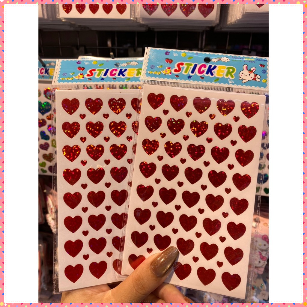 สติ๊กเกอร์รูปหัวใจ สติ๊กเกอร์ปัจฉิม สติ๊กเกอร์ วันวาเลนไทน์ สติ๊กเกอร์หัวใจวิบวับ