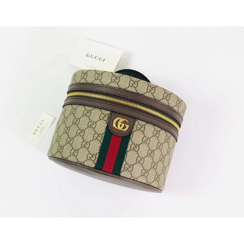 Gucci GUCCI GUCCI GUCCI Gucci Ophidia Series กระเป๋าถือเครื่องสําอางสุภาพสตรี