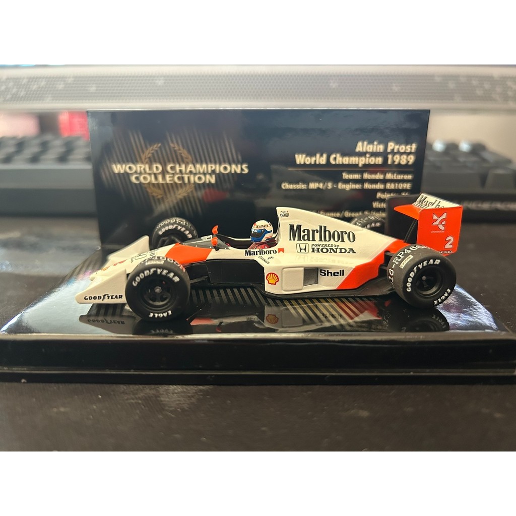 [สต๊อกพร้อม] มินิคัท 1/43 McLaren Honda Mclaren Honda mp4/5 Prost 1989 Race Season World Crown High 