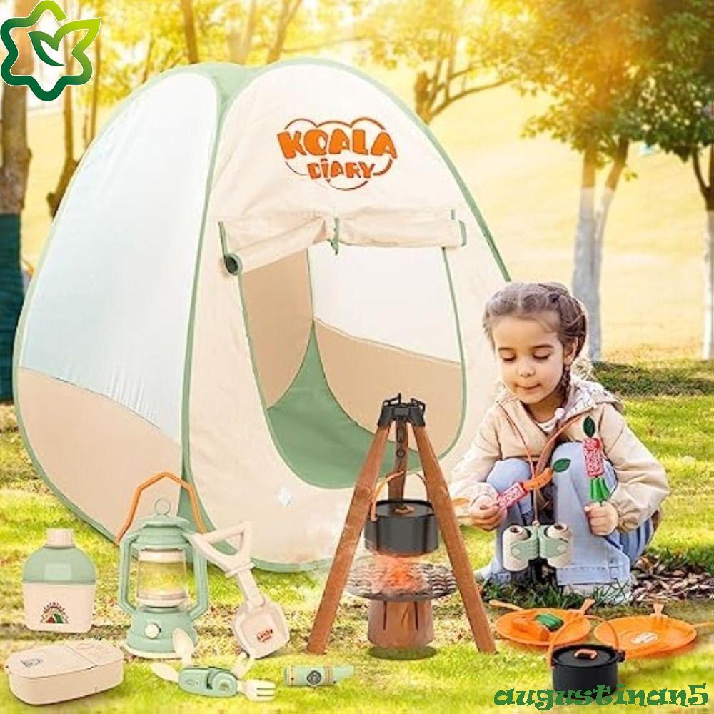 AUGUSTINAN เด็กผจญภัยชุดของเล่น,รวม Bug Catcher Camping ชุดกลางแจ้งธรรมชาติสํารวจของเล่น,Campingของเ