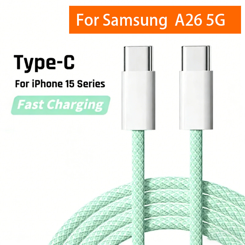 USB C ถึง Type C หลายสี 1M PD Fast CHARGING Data CABLE สําหรับ phone15 15Pro Samsung A26 5G Android 