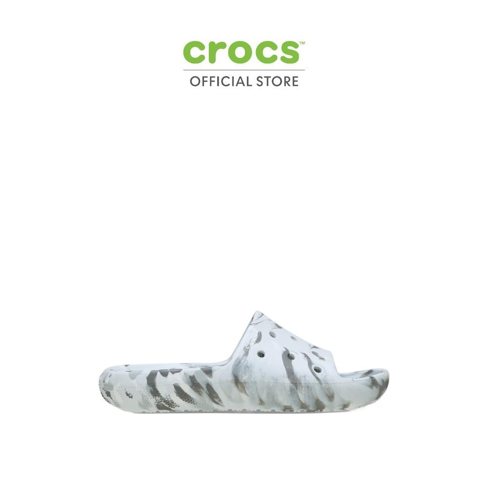CROCS รองเท้าแตะผู้ใหญ่ CLASSIC MARBLED SLIDE V2 รุ่น 211211-1NL - MOONLIGHT/MULTI