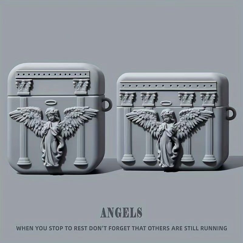 ยุโรปสามมิติการสร้างแบบจําลองสวดมนต์เทพธิดาเหมาะสําหรับ airpodspro3 เคสป้องกันหูฟัง Apple airpods4 เ