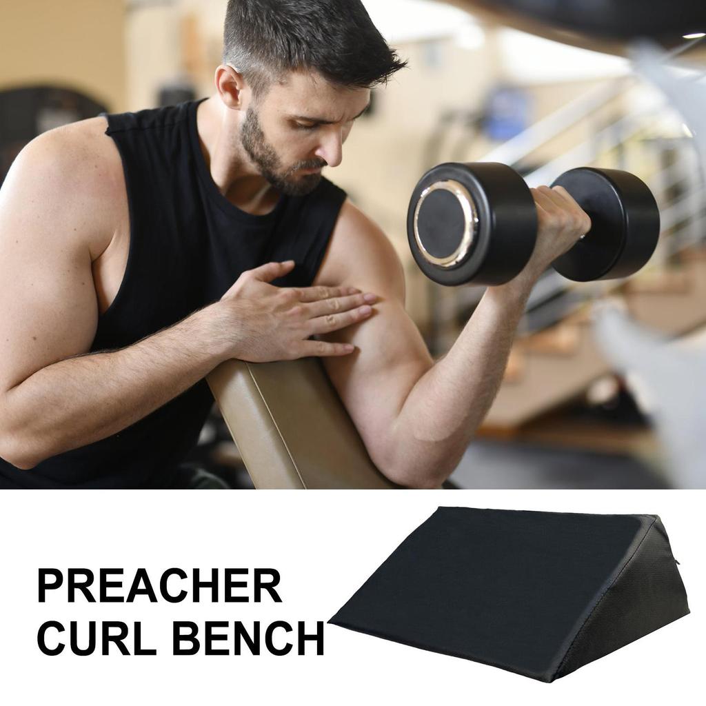 Preacher Bench ที่นั่ง Preacher Curl Pad อุปกรณ์โฟมแบบพกพา Training Aid สําหรับผู้หญิงแขนผู้ชายออกกํ