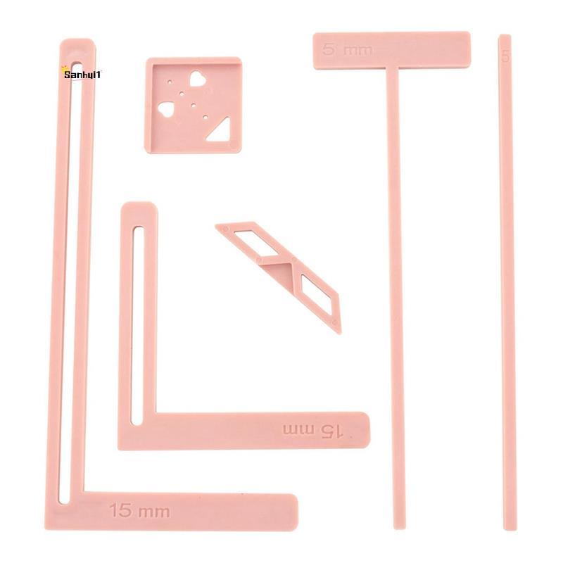 Scrapbooking ชุดเครื่องมือ 6 ชิ้น Bookbinding ง่ายสําหรับ, Great Stencils เครื่องตัดคู่มือสามารถทําเป็นโน้ตบุ๊คสีชมพู