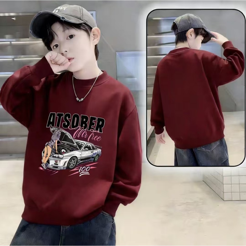 COD (Ho Chi Minh)DREAMY BABY เสื้อสเวตเตอร์แฟชั่นทรงหลวมสําหรับเด็กผู้ชายเหมาะสําหรับขนาด 110-160,จั