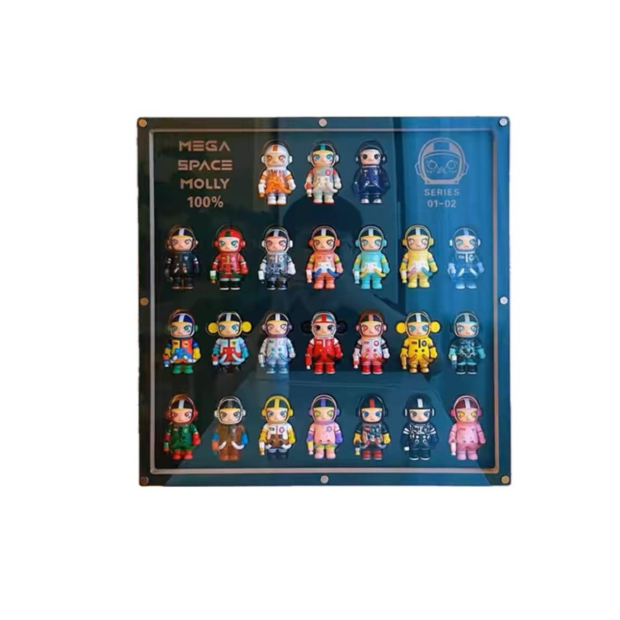 กล่องโชว์กันฝุ่น POPMART 100% SPACE MOLLY series v1-v2-v3-v4