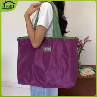 ฉ&โอ กระเป๋าสะพายไหล่พับได้แฟชั่นกันน้ําความจุขนาดใหญ่กระเป๋…