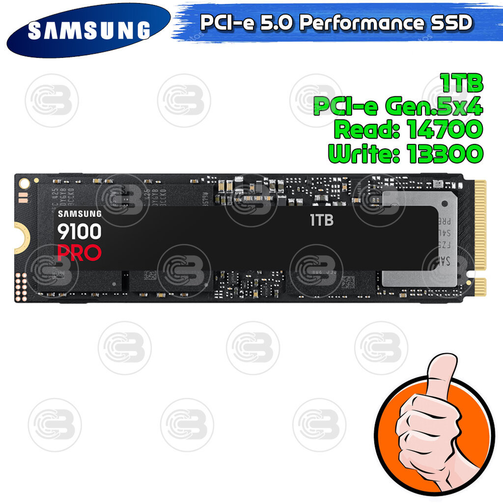 [CoolBlasterThai] SAMSUNG 9100 PRO NVMe M.2 SSD PCIe Gen 5.0 1TB ประกัน 5 ปี (MZ-VAP1T0BW)