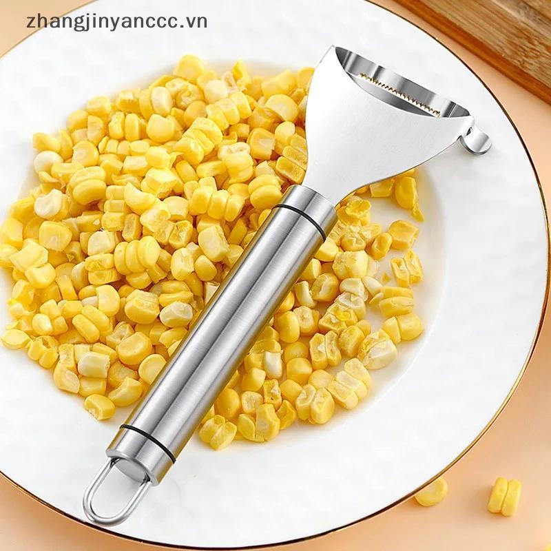 Zhangjin Kitchen Corn Sheller สแตนเลสกบข้าวโพดในครัวเรือนเปลือกข้าวโพดคู่มือข้าวโพด Thresher Roe Dee
